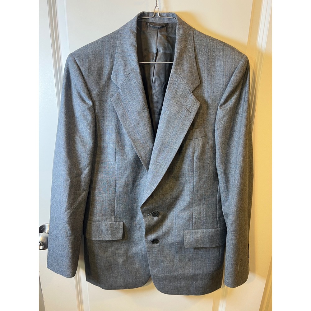 Christian‎ Dior Mens Blazer Vintage Glen Plaid Gray Size 37